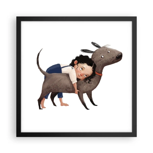 Poster in cornice nera - I migliori amici - 40x40 cm