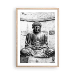 Poster in cornice rovere chiaro - Alla fonte della pace - 50x70 cm