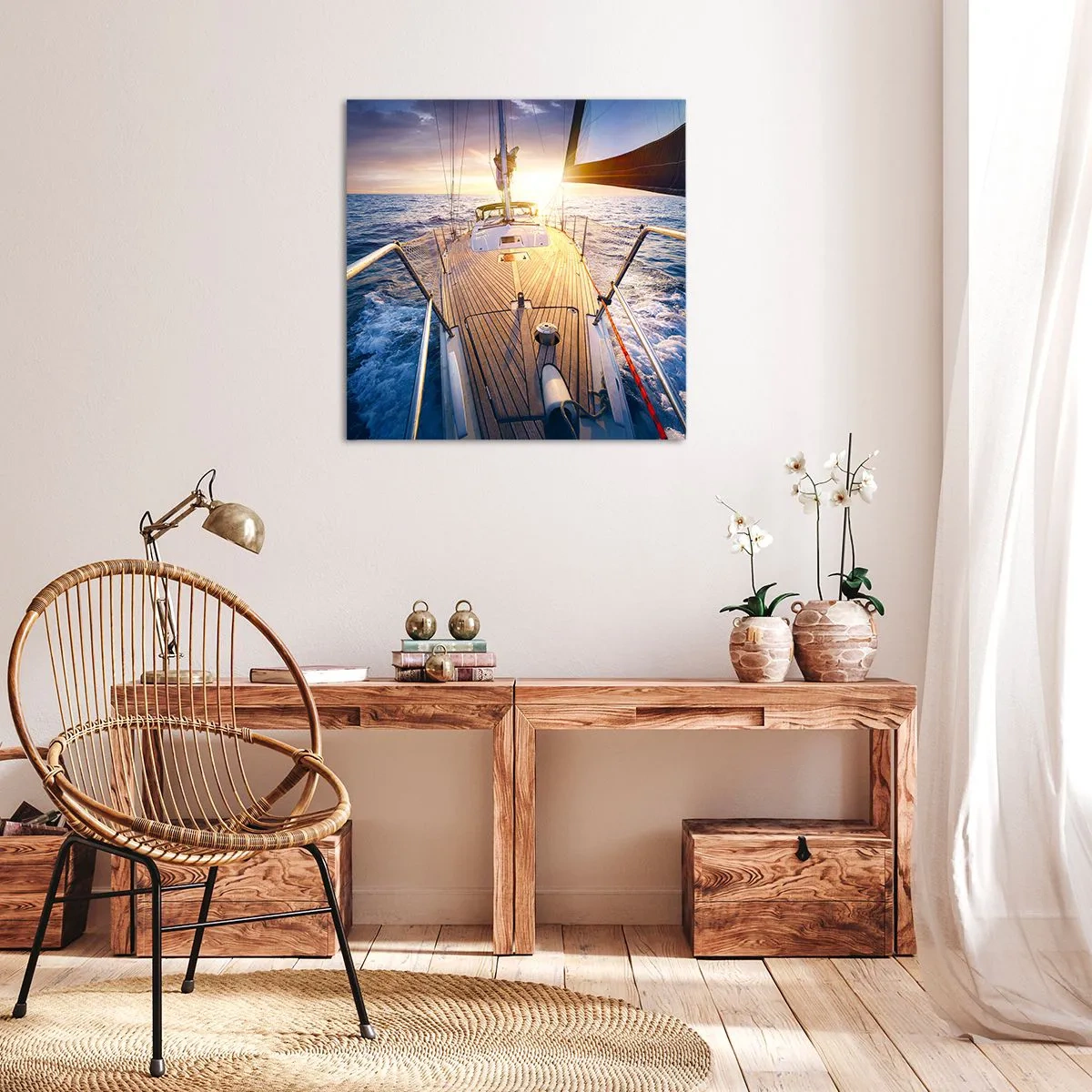 Quadro su tela - Stampe su Tela - Correndo sulle onde - 30x30 cm