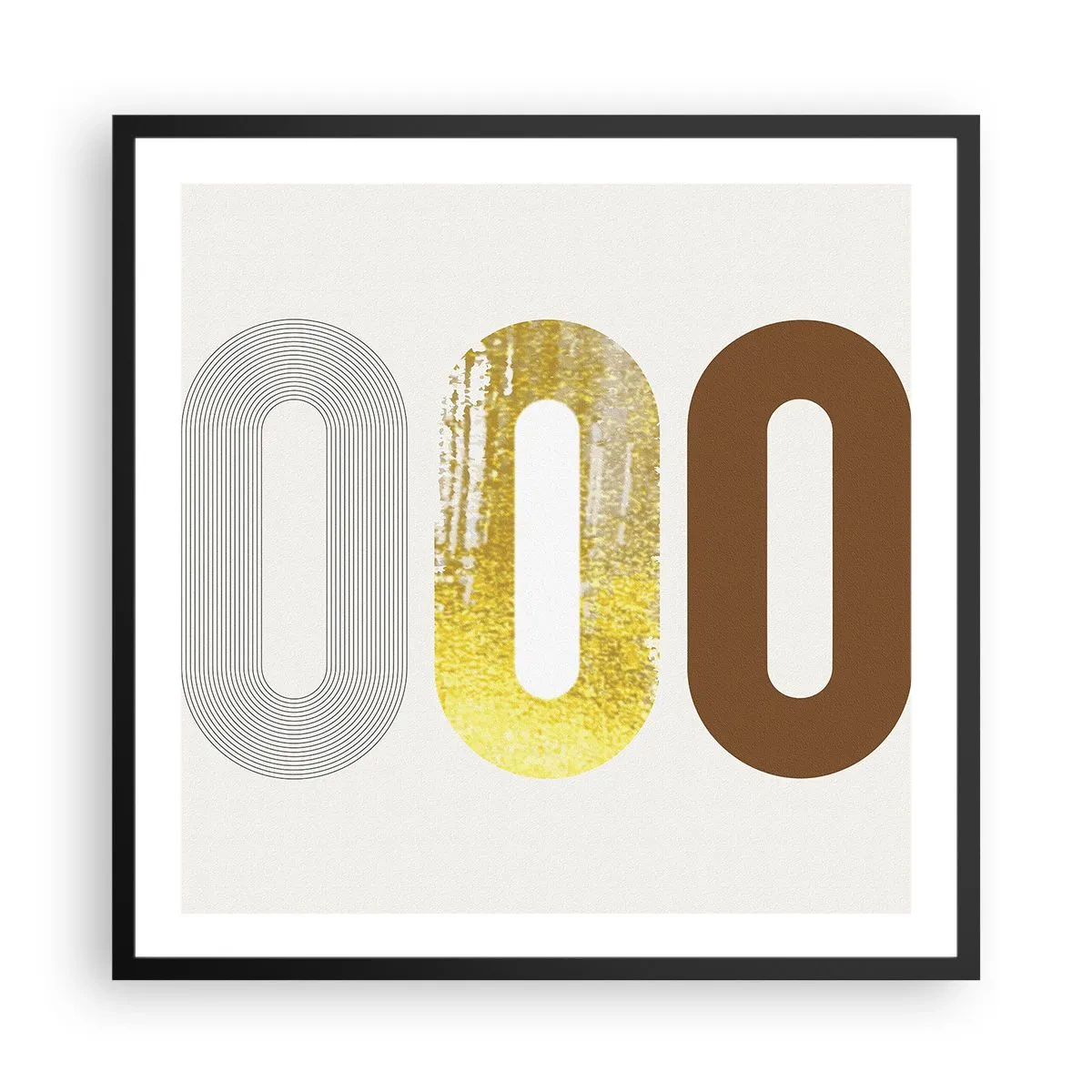 Poster in cornice nera - Ohh! - 60x60 cm
