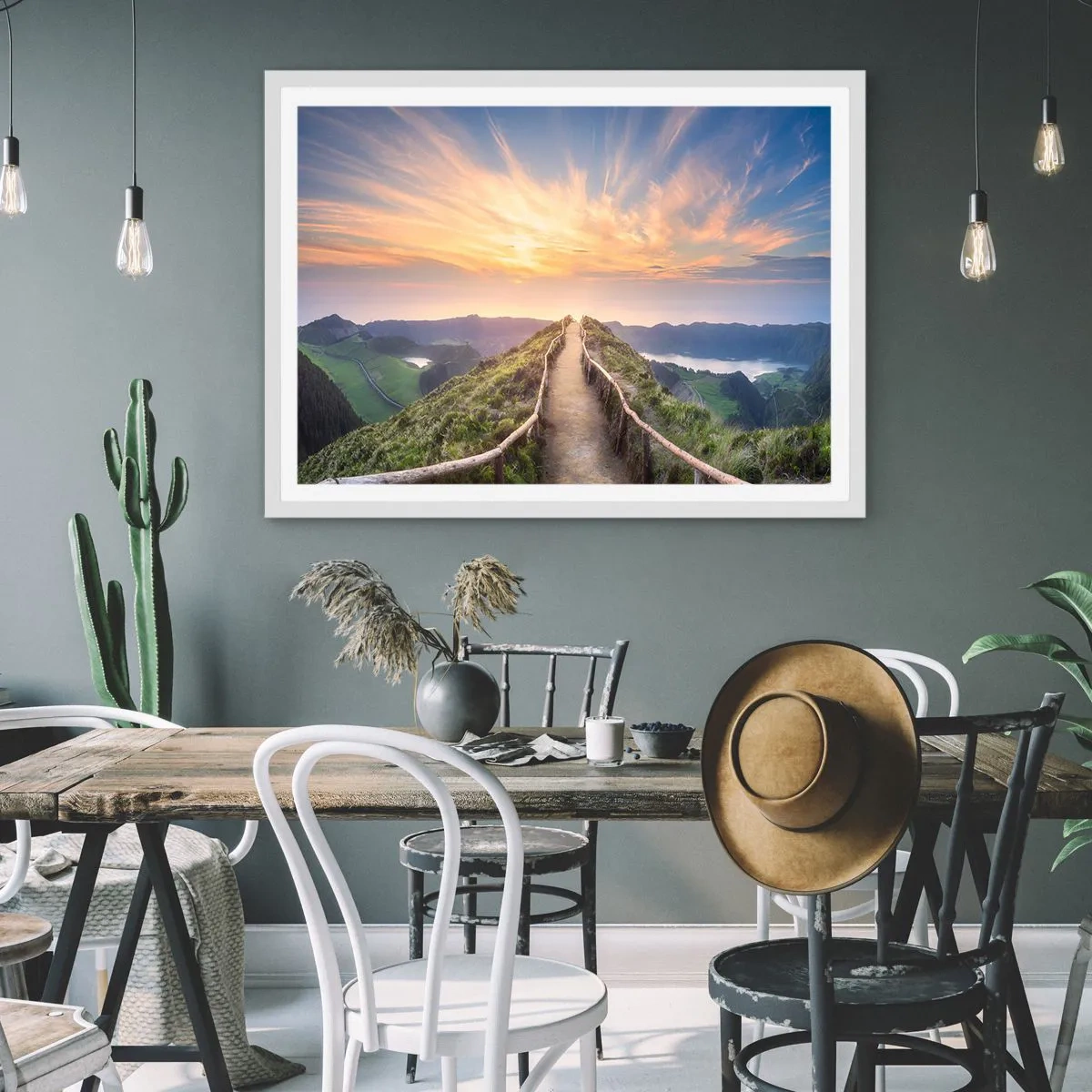 Poster in cornice bianca - Vicino al cielo - 91x61 cm