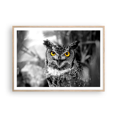 Poster in cornice rovere chiaro - Non si può nascondere niente - 100x70 cm