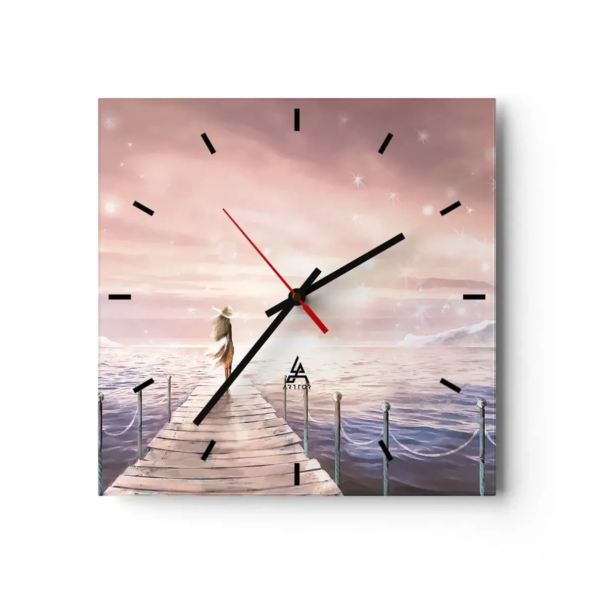 Orologio da parete - Orologio in Vetro - Alla luce del sogno - 40x40 cm