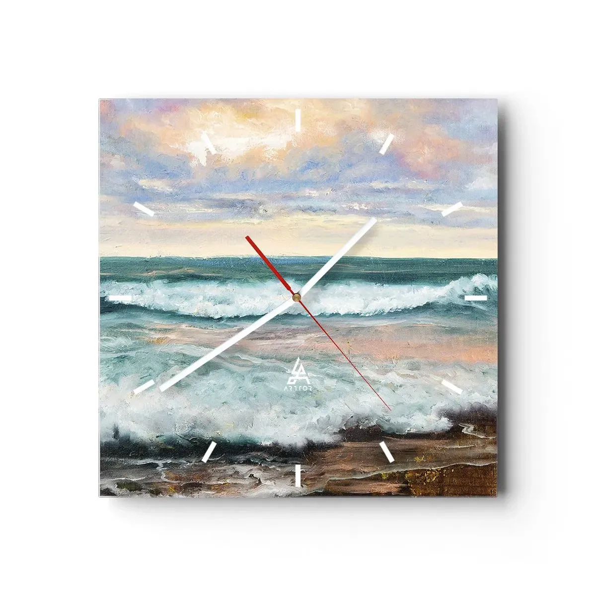 Orologio da parete - Orologio in Vetro - Dove l'anima si calma - 40x40 cm
