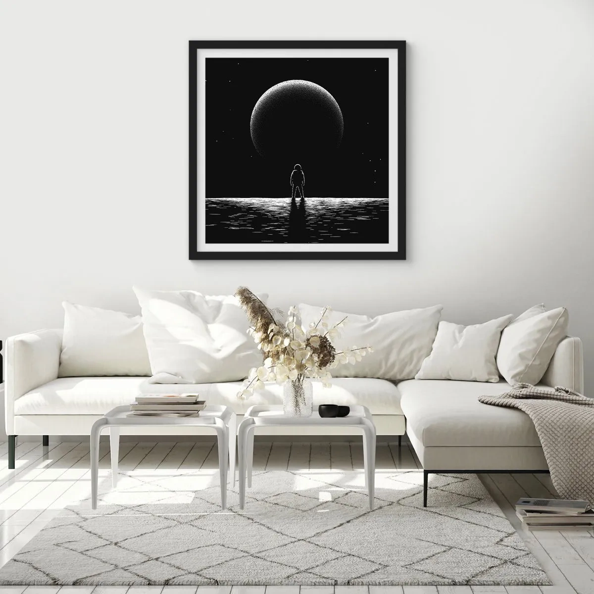 Poster in cornice nera - Faccia a faccia - 40x40 cm