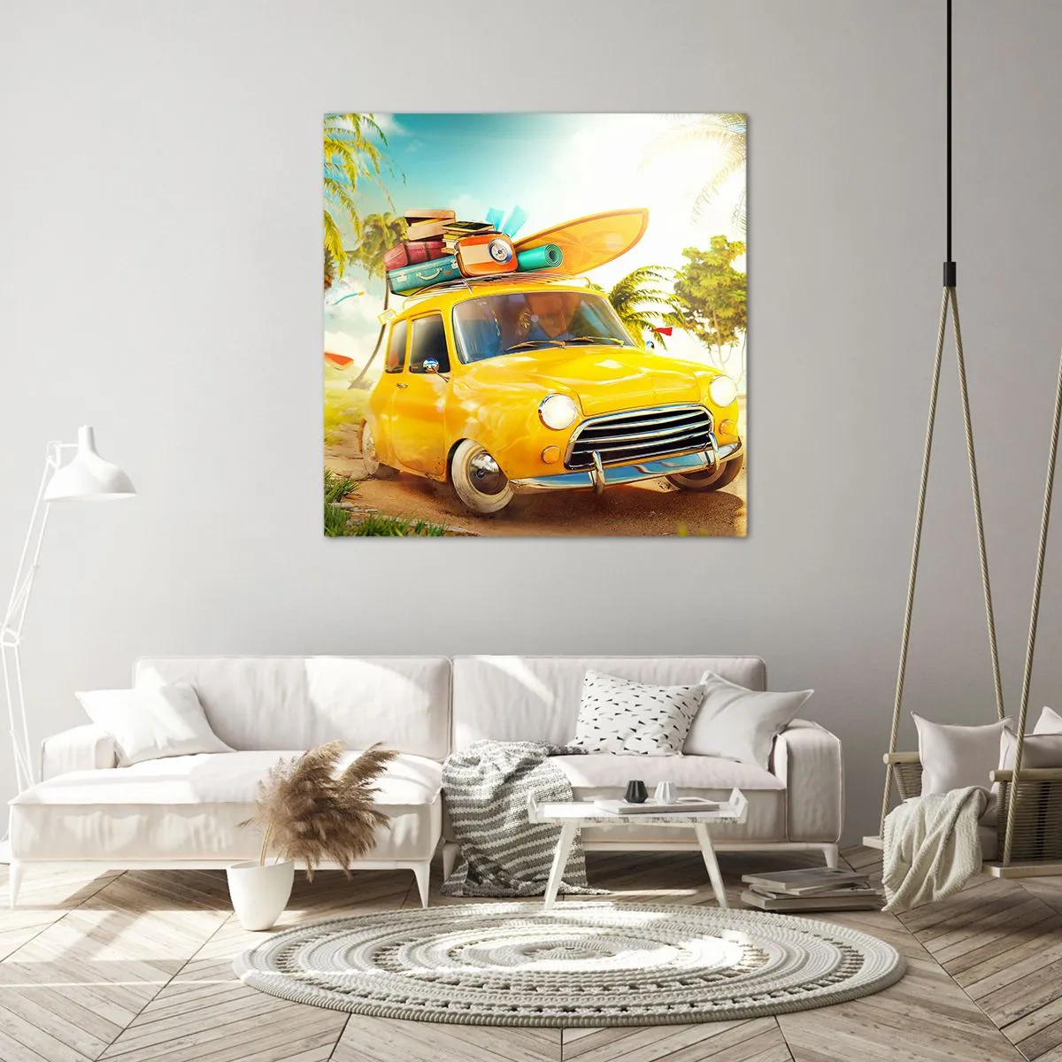 Quadro su tela - Stampe su Tela - Viaggio nel paese dei sorrisi - 40x40 cm