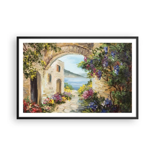 Poster in cornice nera - La bellezza della provincia costiera - 91x61 cm
