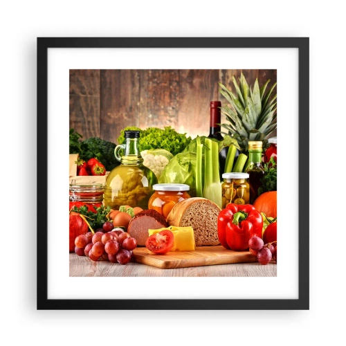 Poster in cornice nera - Affumicati, arrostiti, marinati - 40x40 cm