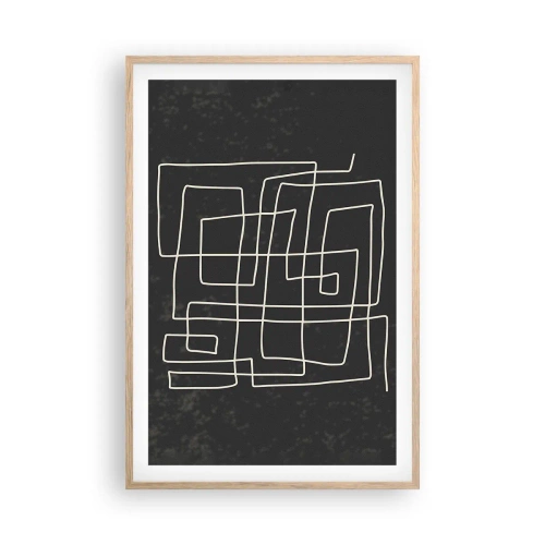 Poster in cornice rovere chiaro - Non è così semplice - 61x91 cm