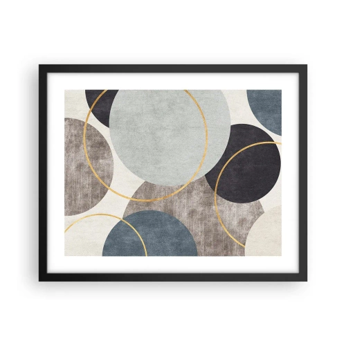 Poster in cornice nera - Un cerchio dietro l'altro - 50x40 cm