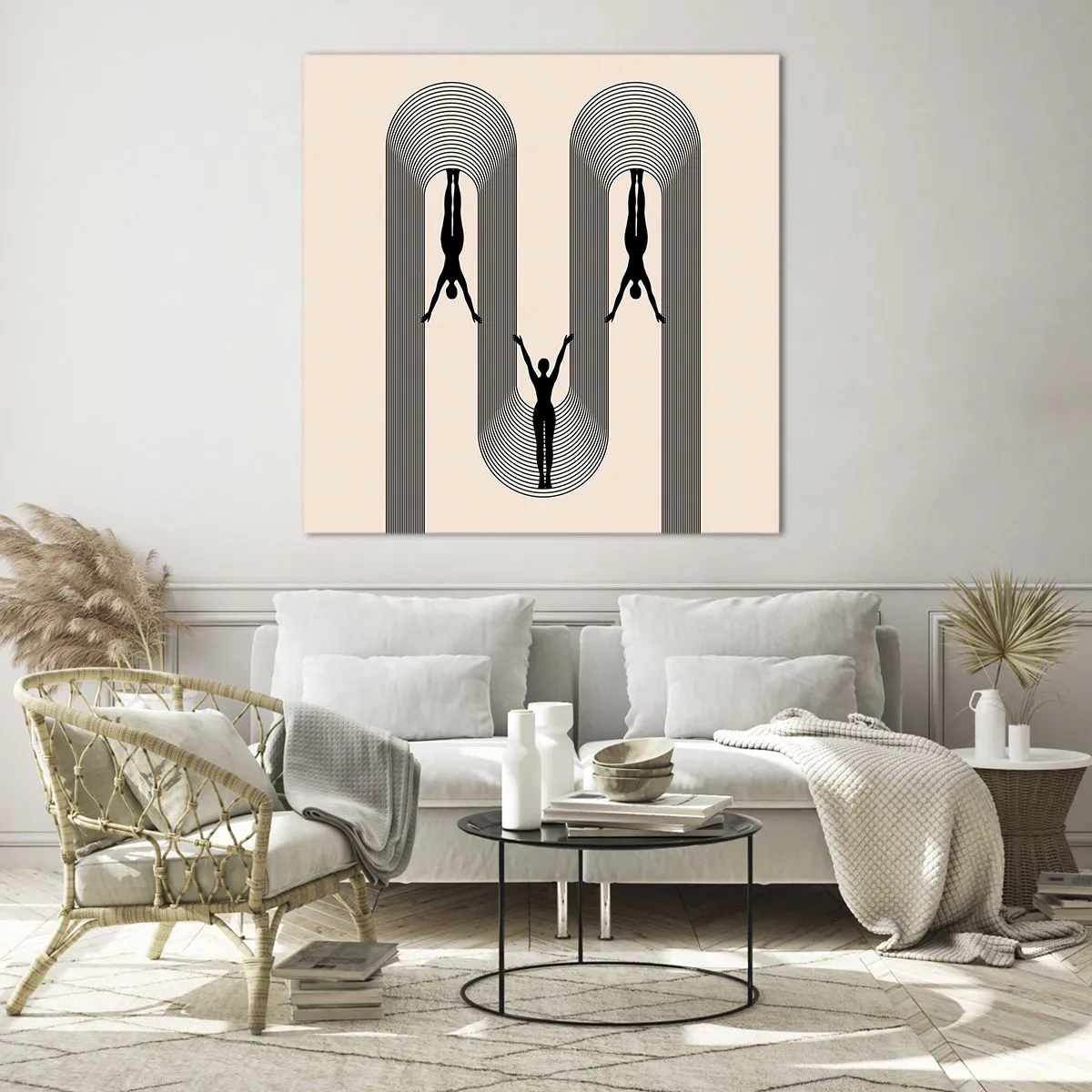 Quadro su vetro - Sottosopra - 30x30 cm