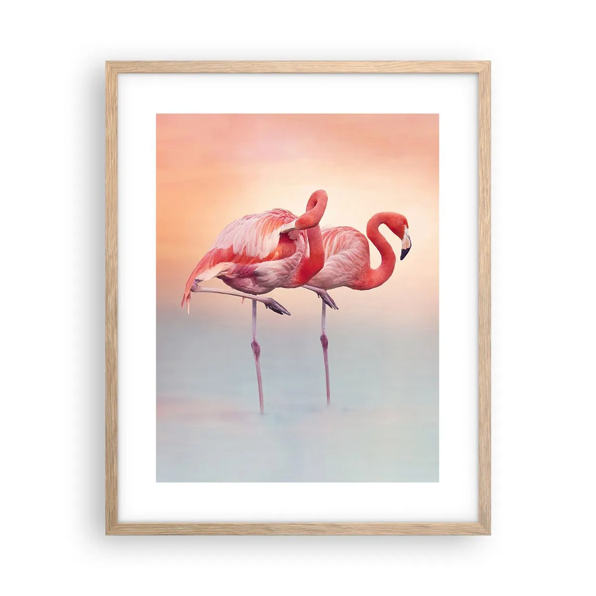 Poster in cornice rovere chiaro - Nel colore del sole al tramonto - 40x50 cm