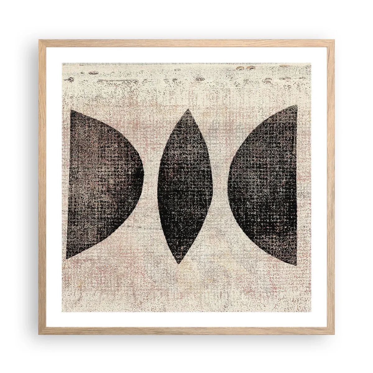 Poster in cornice rovere chiaro - Astrazione etnica - 60x60 cm