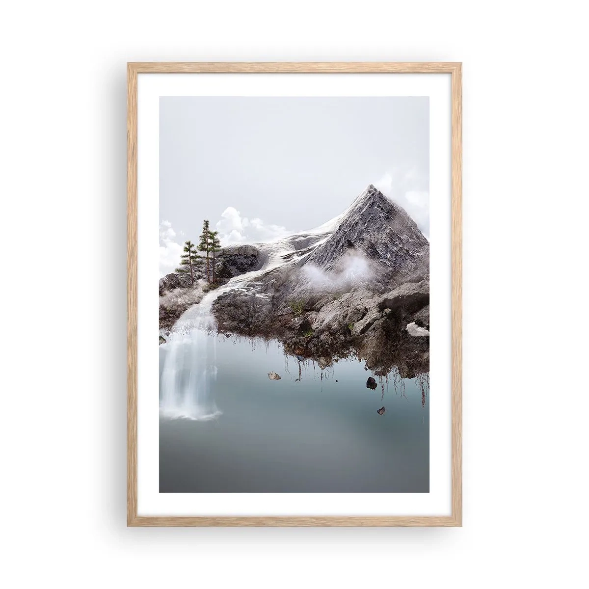 Poster in cornice rovere chiaro - Con l'occhio del surrealista - 50x70 cm