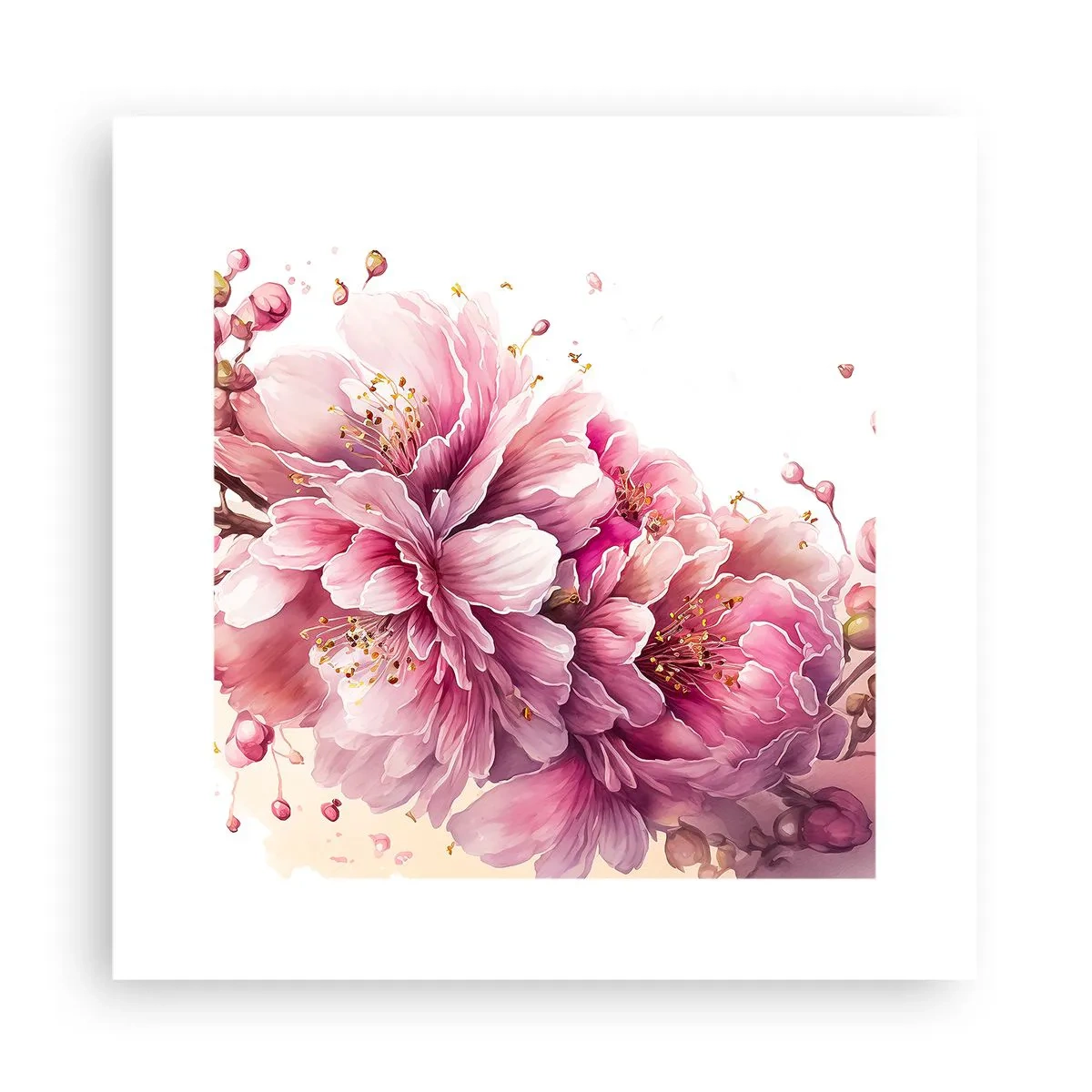 Poster - Fiore di ciliegio - 30x30 cm