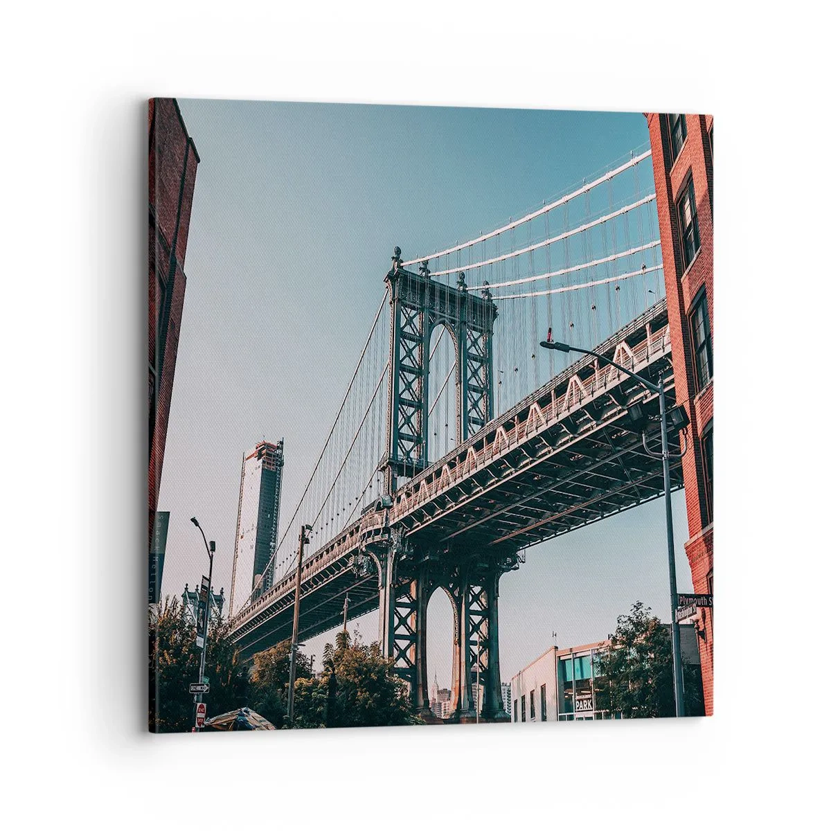 Quadro su tela - Stampe su Tela - Sopra le onde della città - 70x70 cm