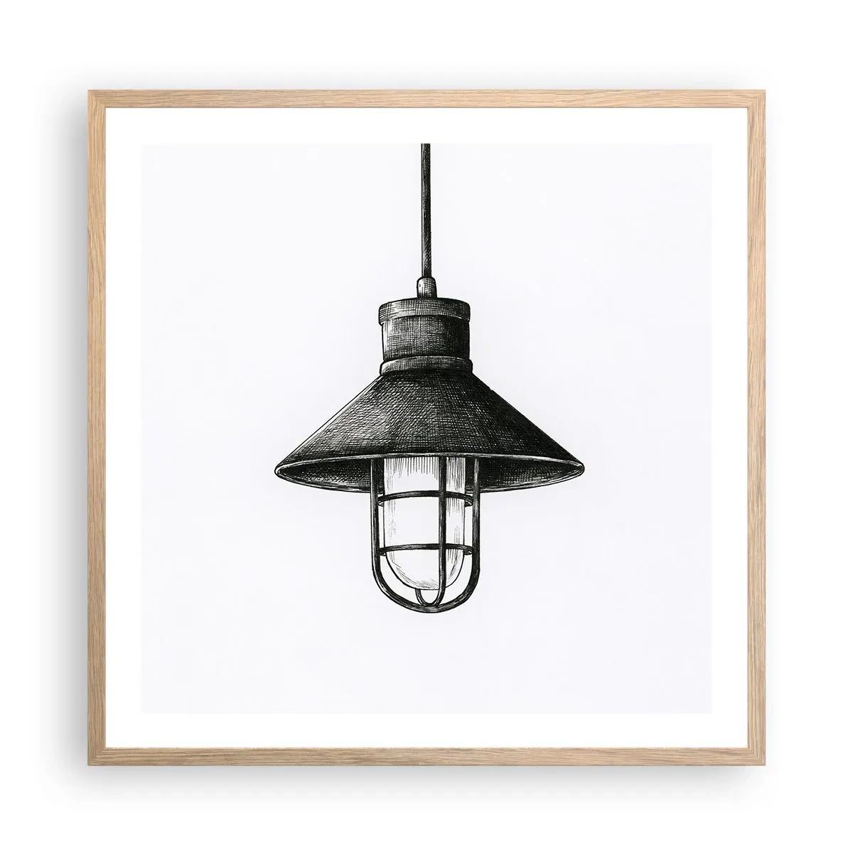 Poster in cornice rovere chiaro - Come tanti anni fa... - 60x60 cm