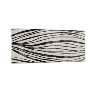 Quadro su vetro - Una palude di linee - 100x40 cm