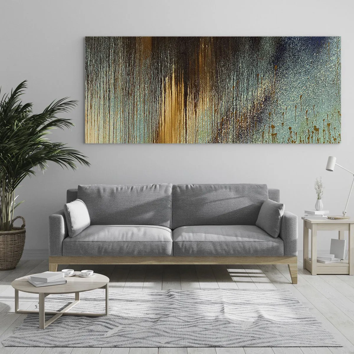Quadro su vetro - Composizione cromatica non casuale - 100x40 cm