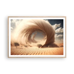 Poster in cornice rovere chiaro - Il portale è aperto - 100x70 cm