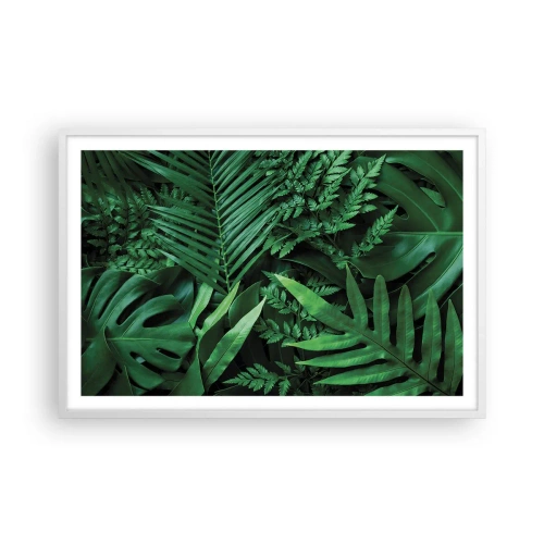 Poster in cornice bianca - Avvolti nel verde - 91x61 cm