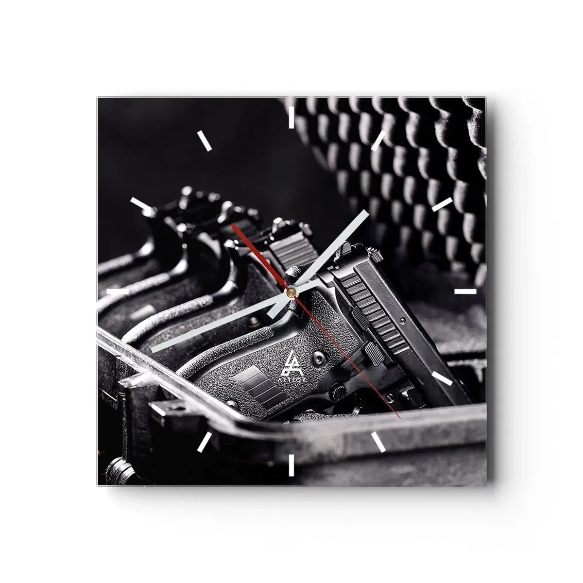 Orologio da parete - Orologio in Vetro - Sport maschile - 40x40 cm