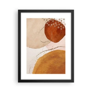 Poster in cornice nera - Rotondità e movimento - 30x40 cm