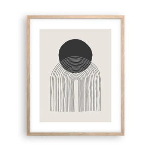 Poster in cornice rovere chiaro - Tremore e fiducia - 40x50 cm