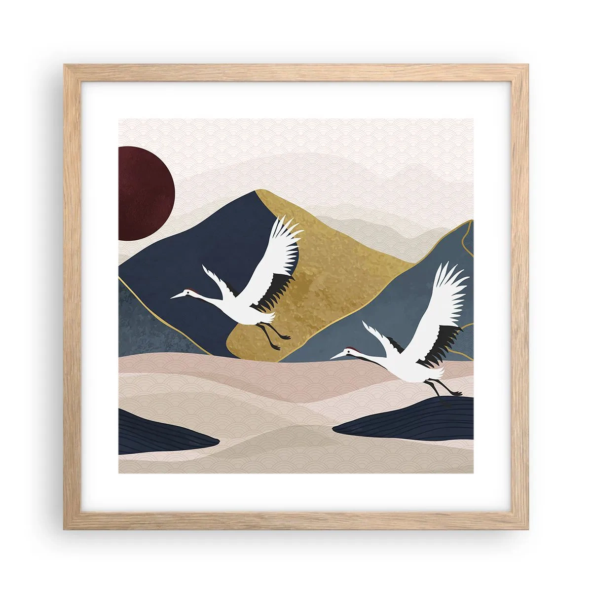 Poster in cornice rovere chiaro - E la giornata è nuovamente VOLATA - 40x40 cm