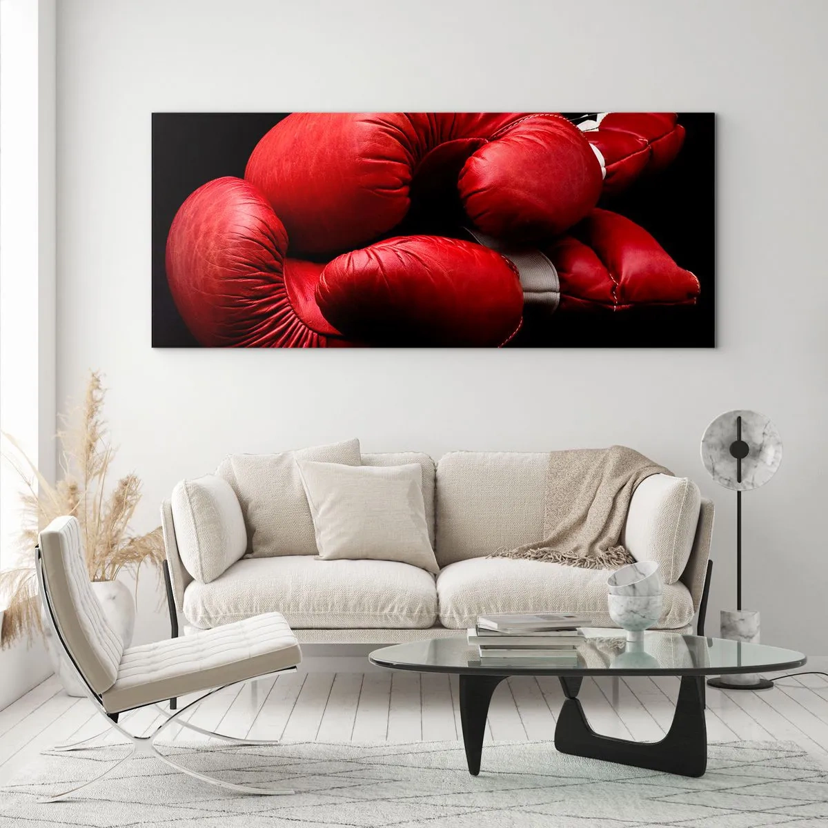 Quadro su vetro - Dopo le emozioni del combattimento - 100x40 cm