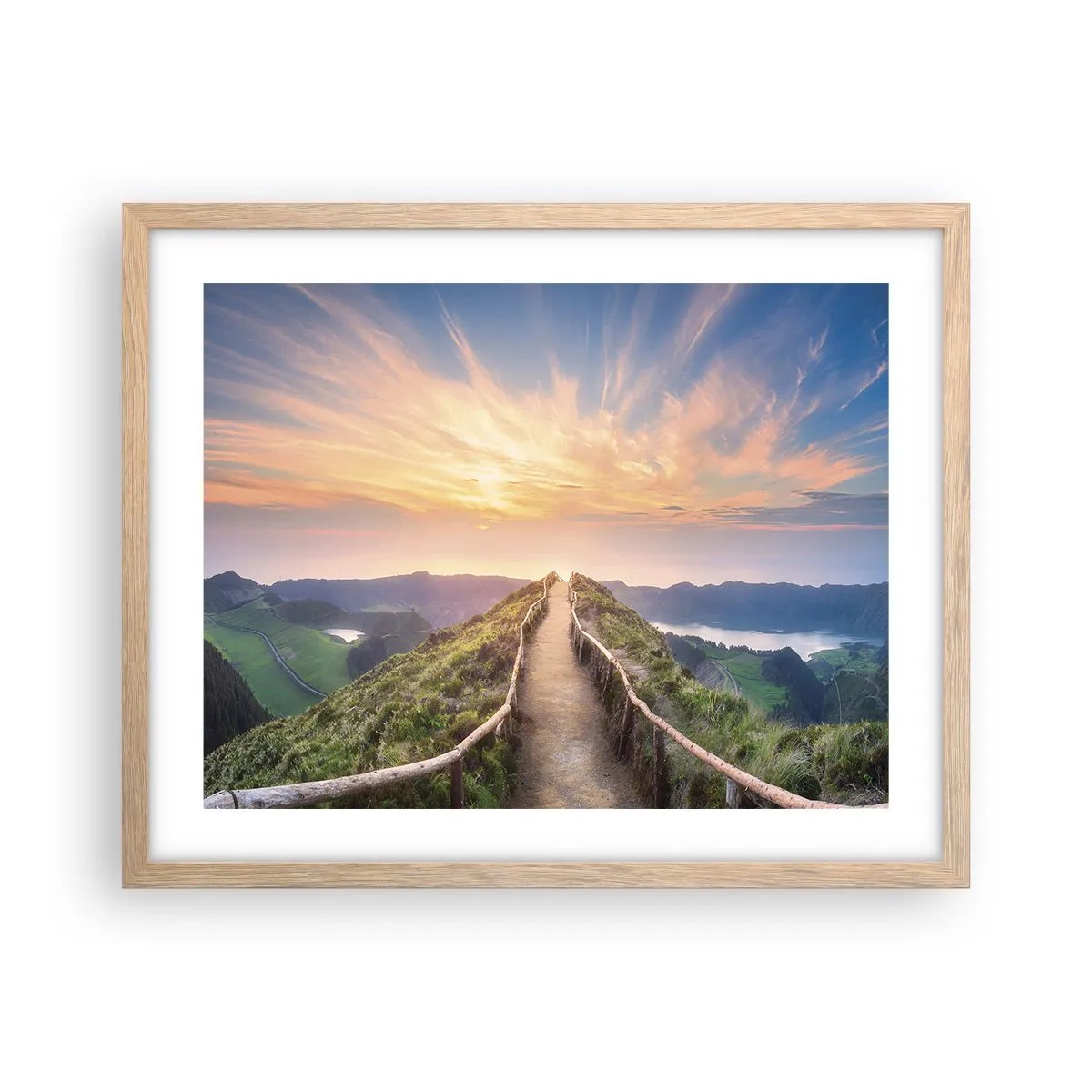 Poster in cornice rovere chiaro - Vicino al cielo - 50x40 cm