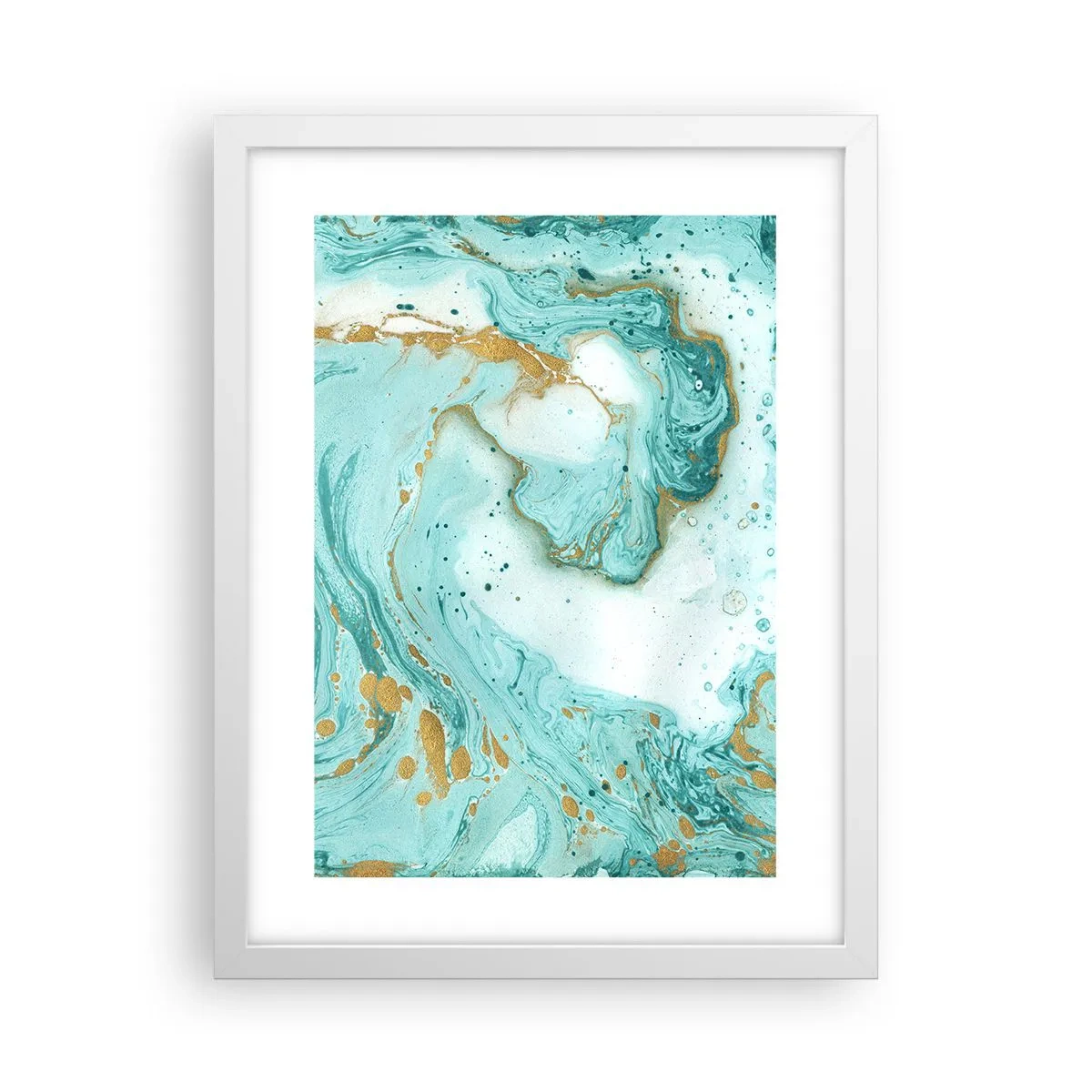 Poster in cornice bianca - La grande onda del periodo Edo - 30x40 cm