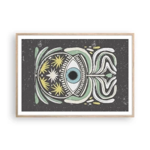 Poster in cornice rovere chiaro - Rituali tribali - 100x70 cm