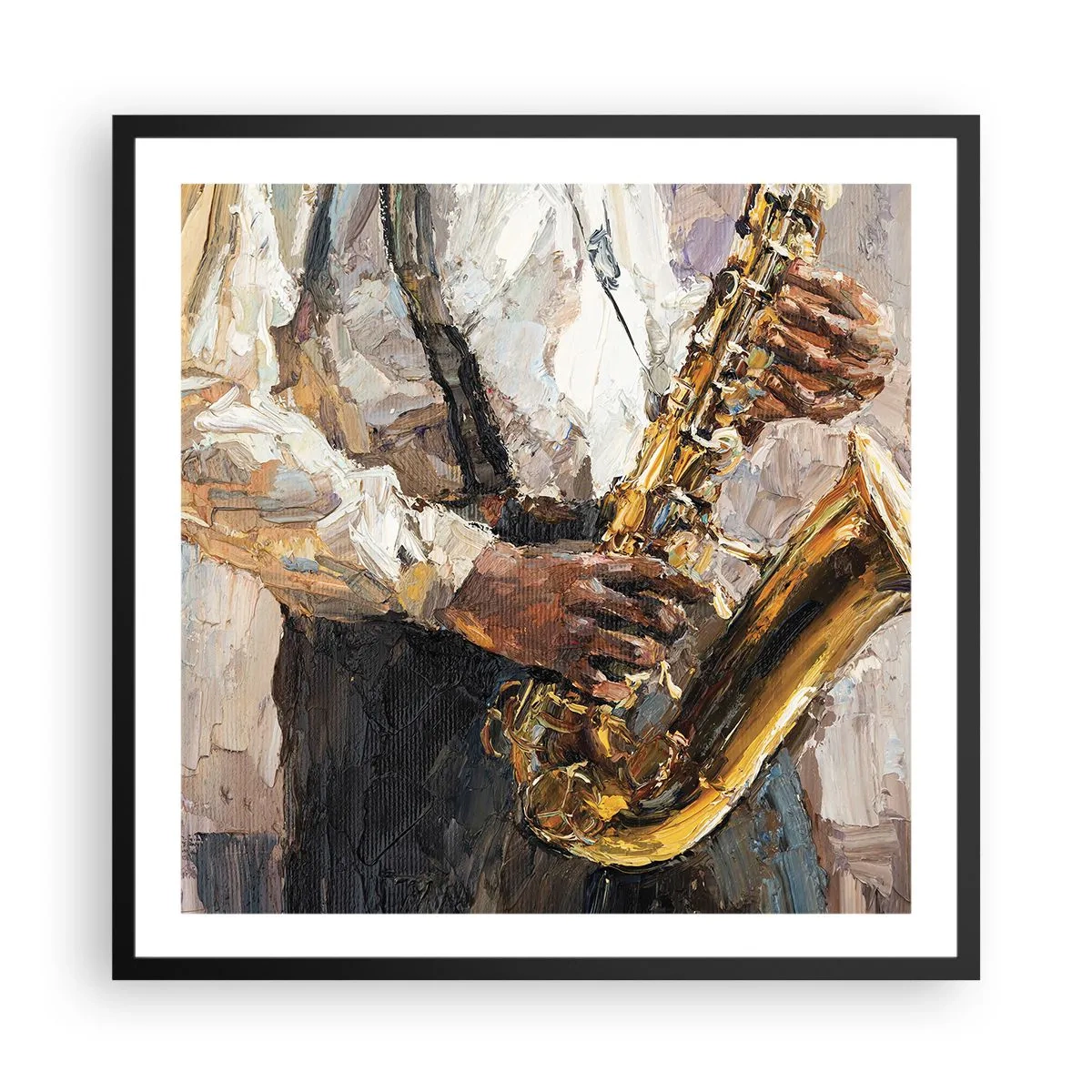 Poster in cornice nera - Tempo di assolo - 60x60 cm