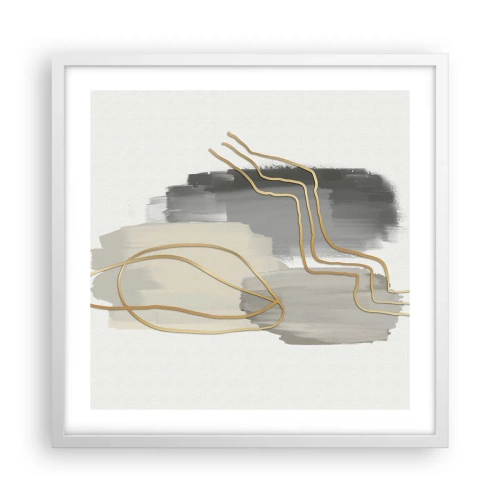 Poster in cornice bianca - Durata e movimento - 50x50 cm