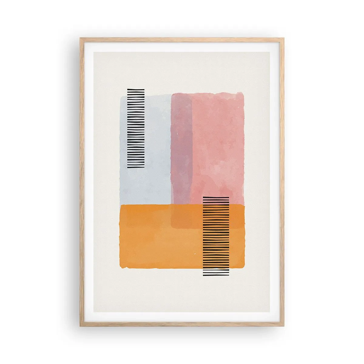 Poster in cornice rovere chiaro - Da un angolo all'altro - 70x100 cm