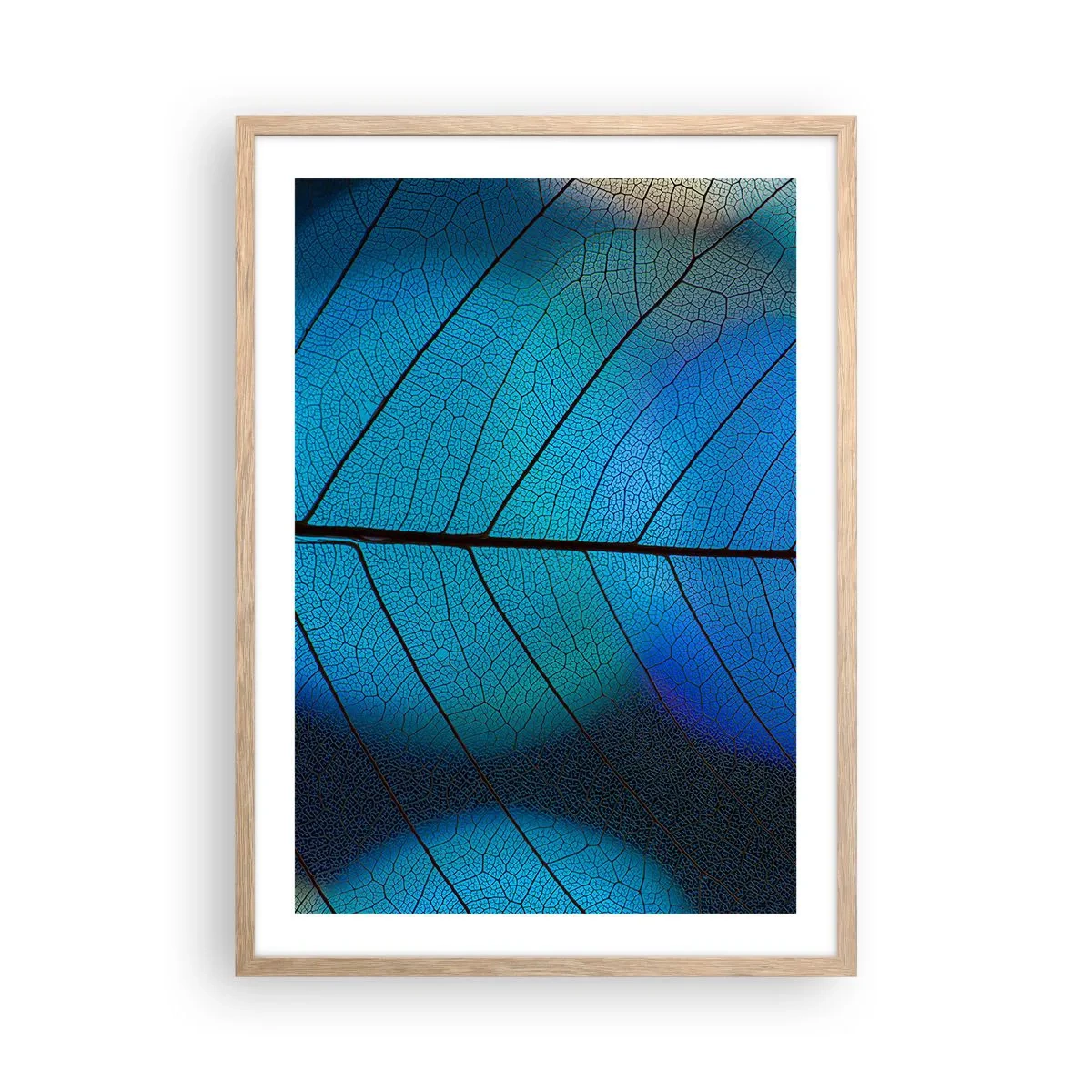 Poster in cornice rovere chiaro - Struttura intricata - 50x70 cm