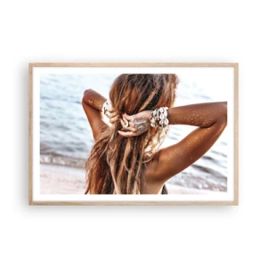 Poster in cornice rovere chiaro - Sorella dell'acqua e del sole - 91x61 cm