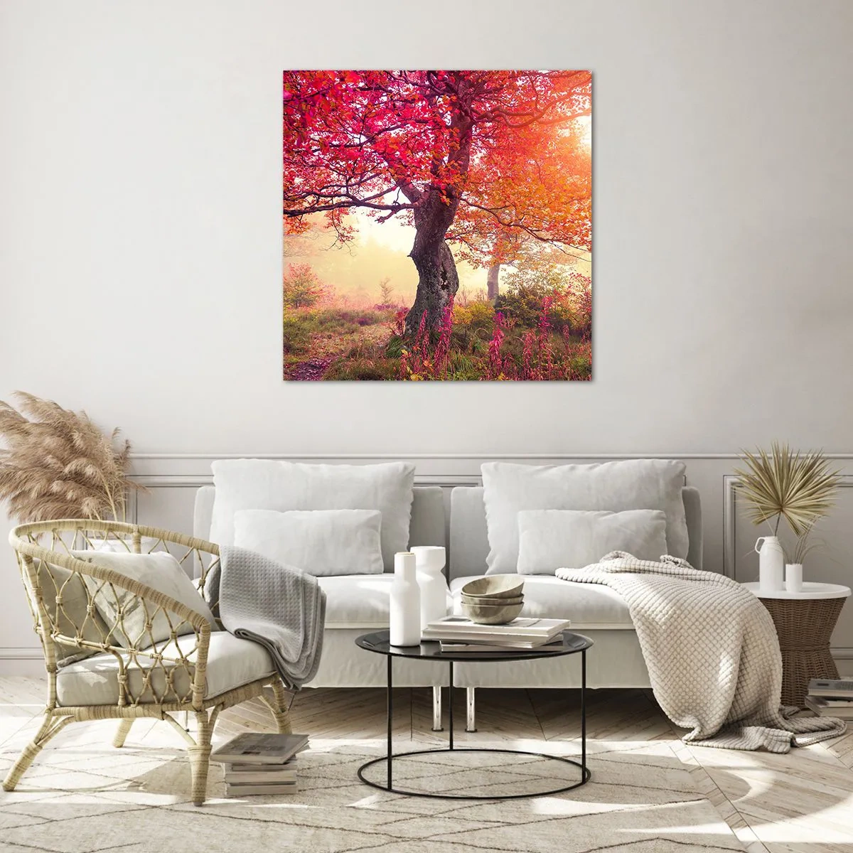 Quadro su vetro - L'esplosione della fioritura - 50x50 cm