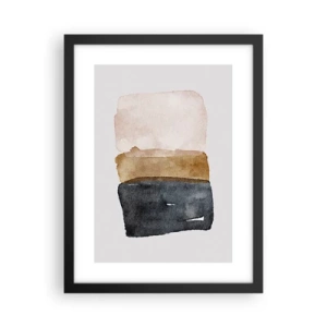 Poster in cornice nera - Composizione di colori della terra - 30x40 cm