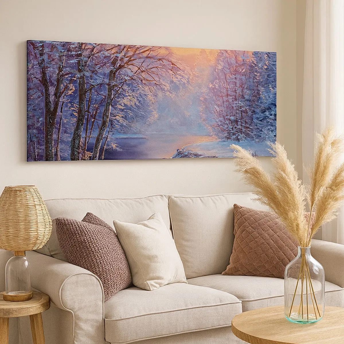 Quadro su tela - Stampe su Tela - I colori dell'inverno - 100x40 cm