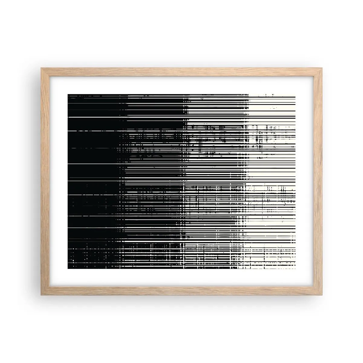 Poster in cornice rovere chiaro - Onde e vibrazioni - 50x40 cm