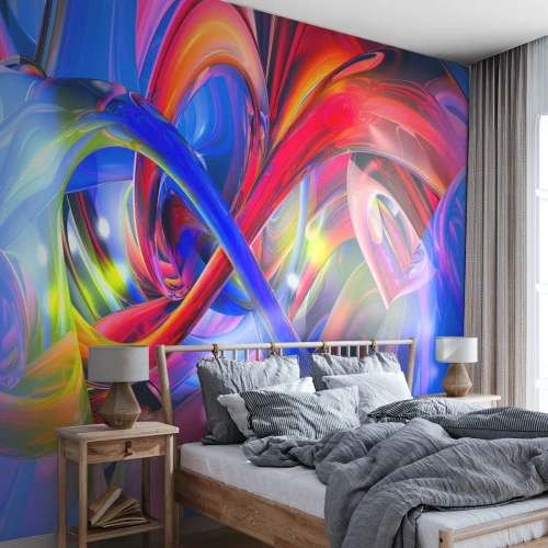 Fotomurale su misura Premium Sand - La danza dei colori - Astrazione, 3D, Grafica