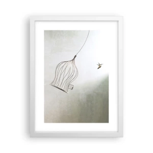 Poster in cornice bianca - Nel proprio elemento - 30x40 cm