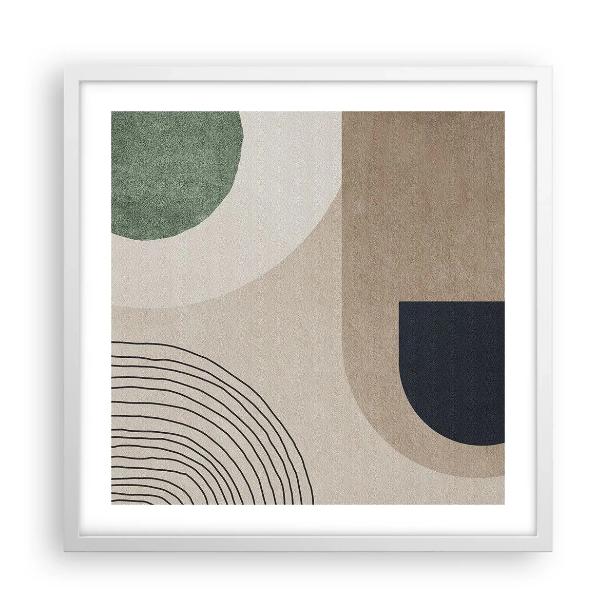 Poster in cornice bianca - La mitezza dell'ovale - 50x50 cm