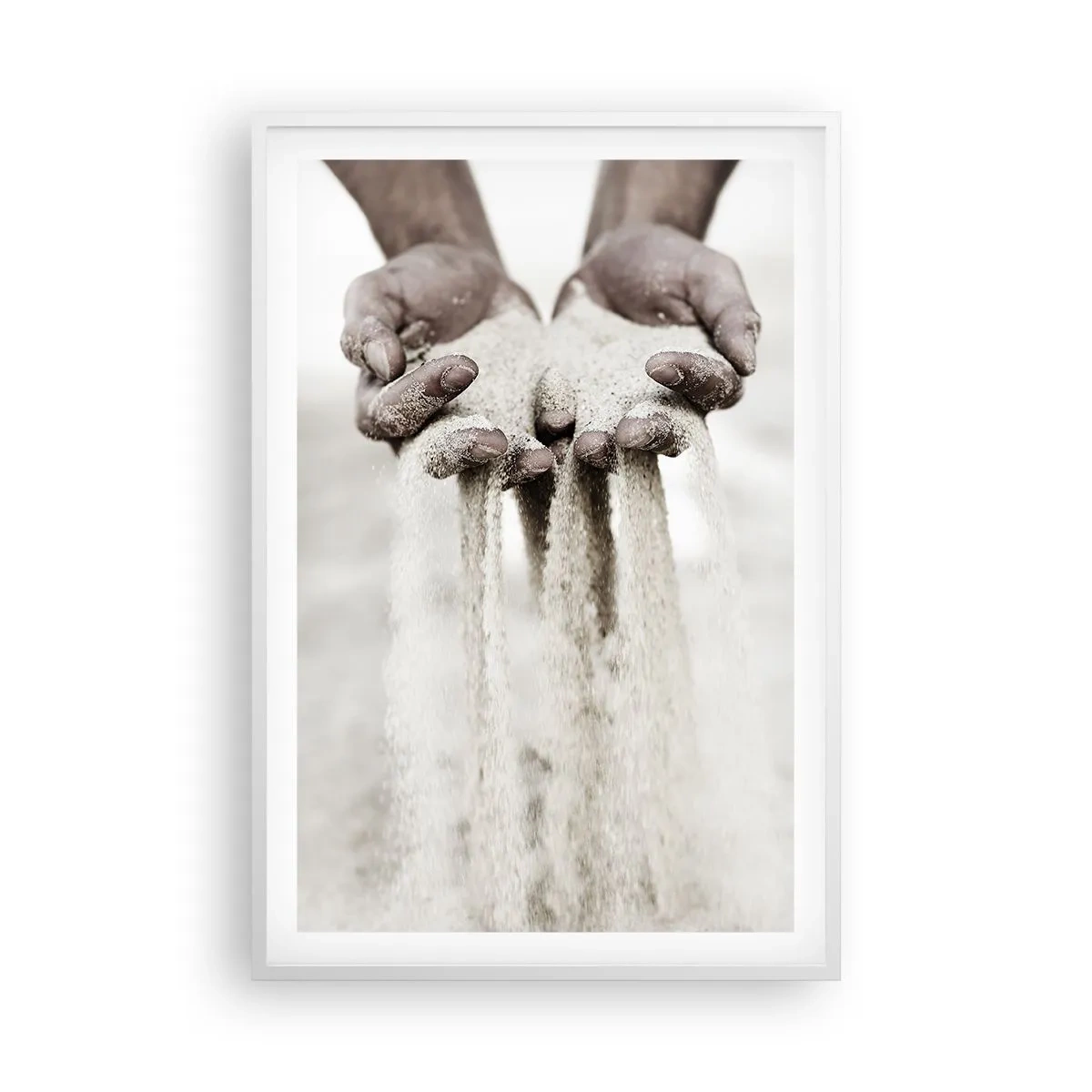 Poster in cornice bianca - Con queste mani... - 61x91 cm