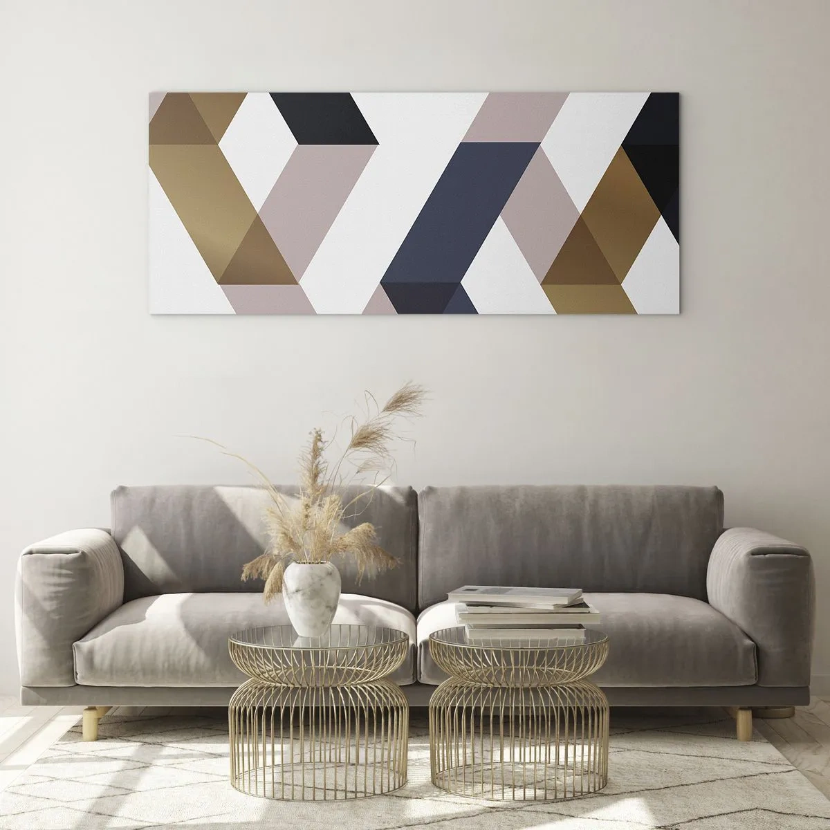 Quadro su vetro - Piani e angoli - 100x40 cm