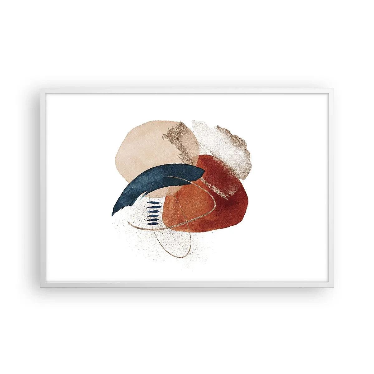 Poster in cornice bianca - Composizione ovale - 91x61 cm