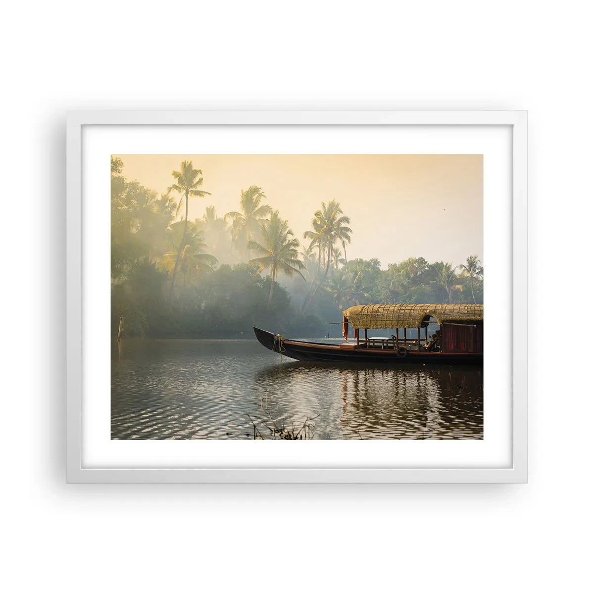 Poster in cornice bianca - Casa sul fiume - 50x40 cm