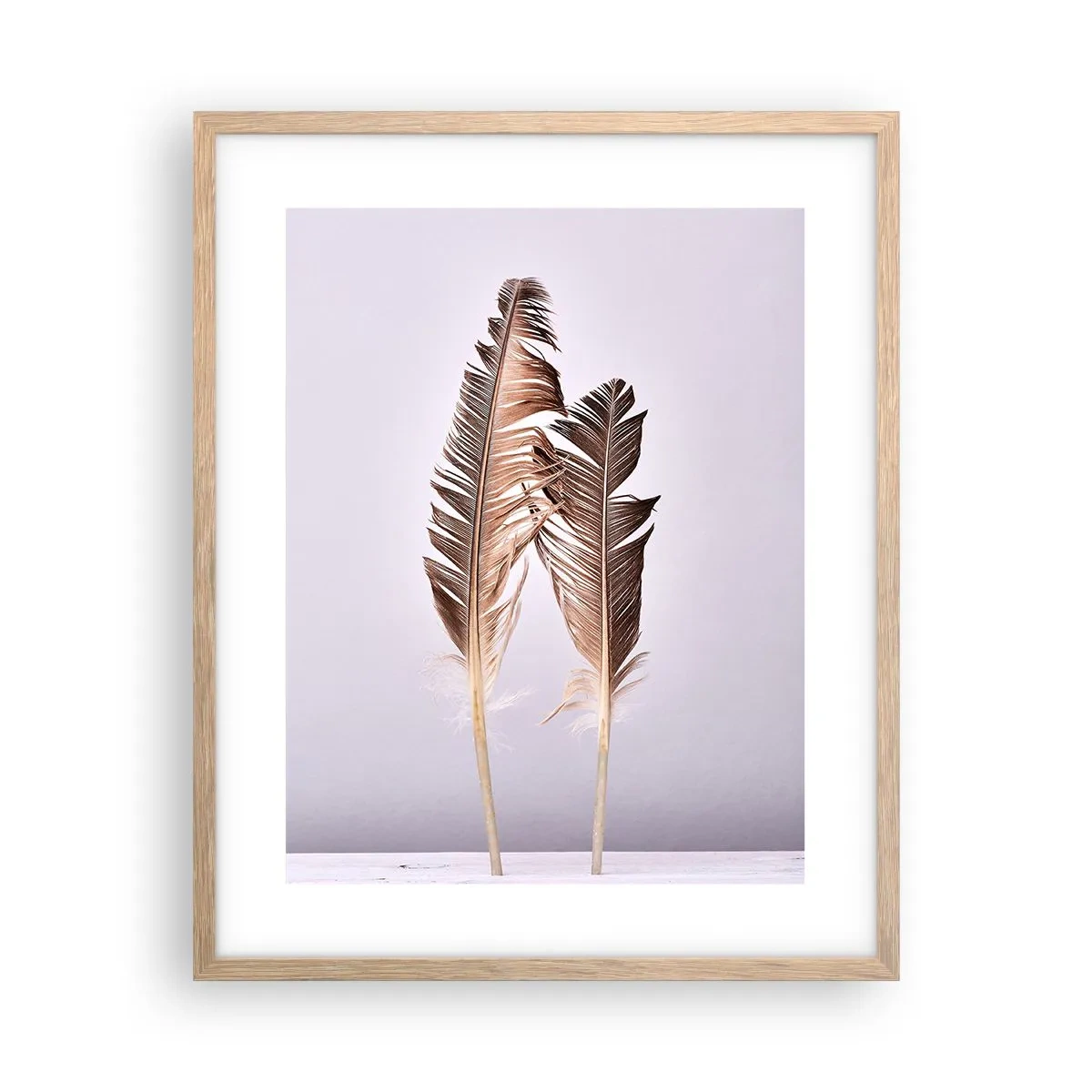 Poster in cornice rovere chiaro - Contro il nulla - 40x50 cm